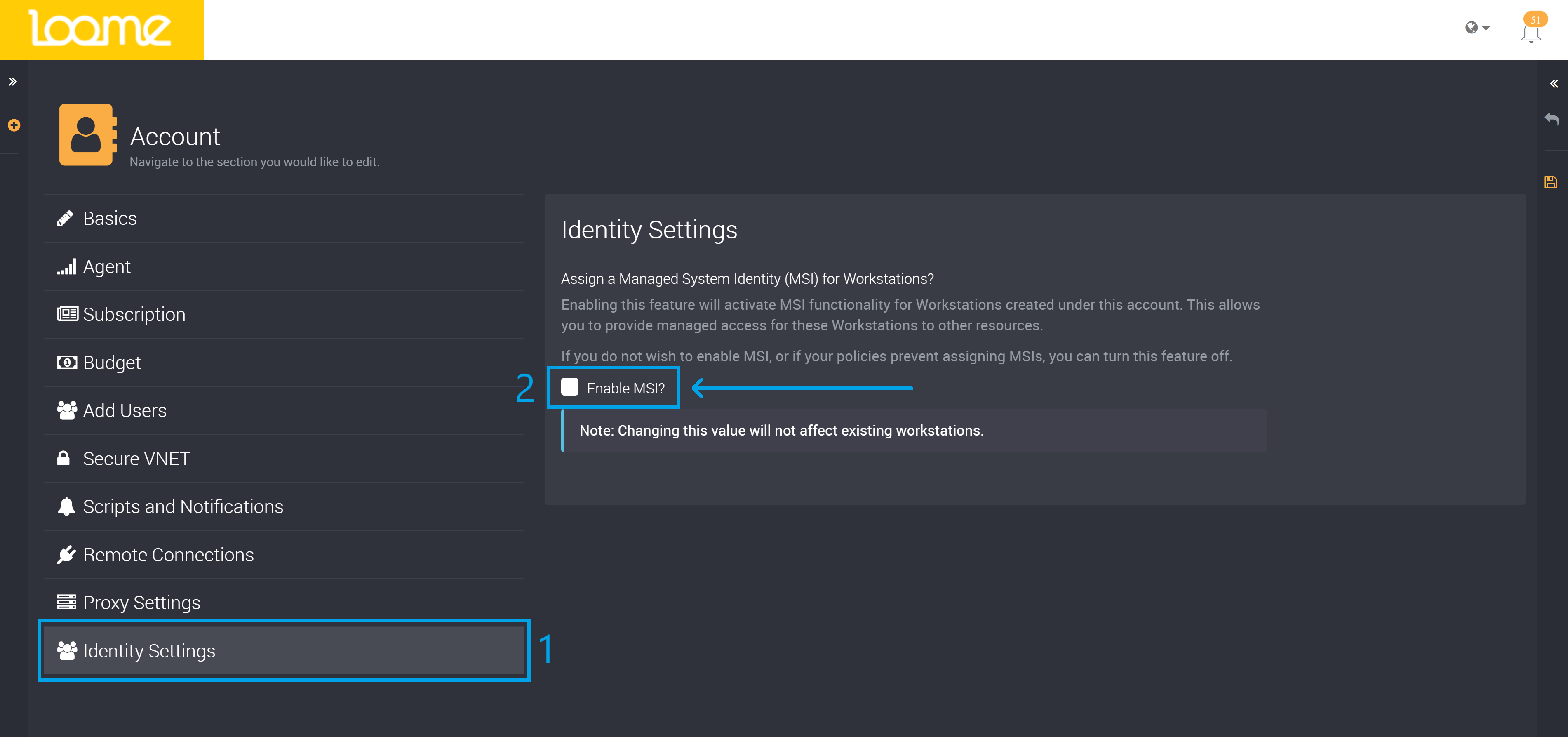 Enable workstations checkbox