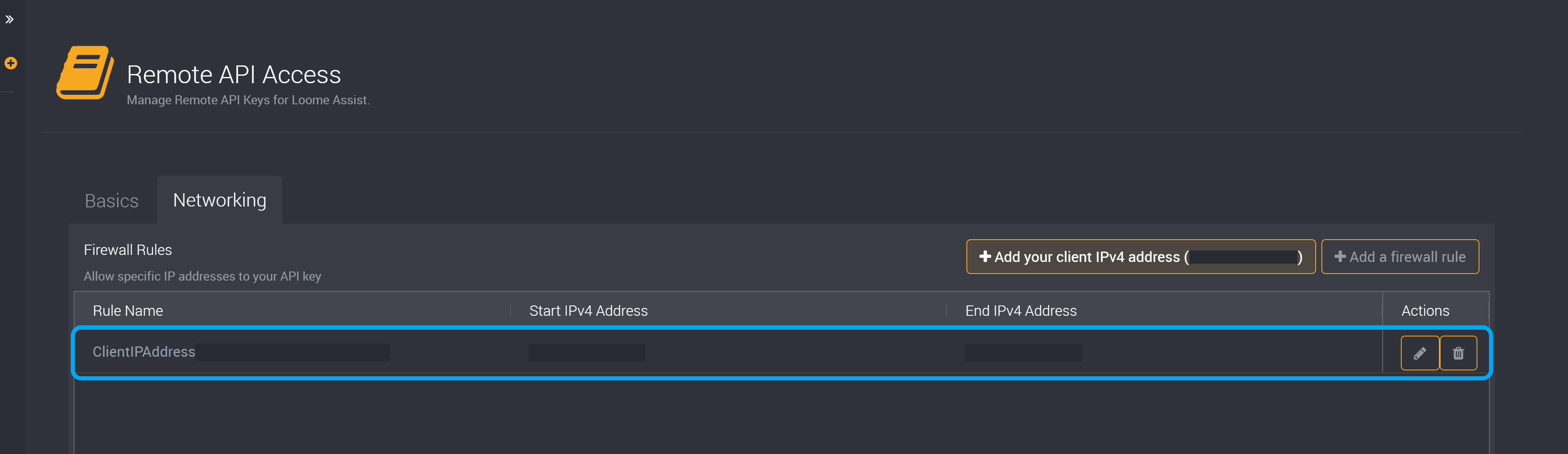 client IPv4 address