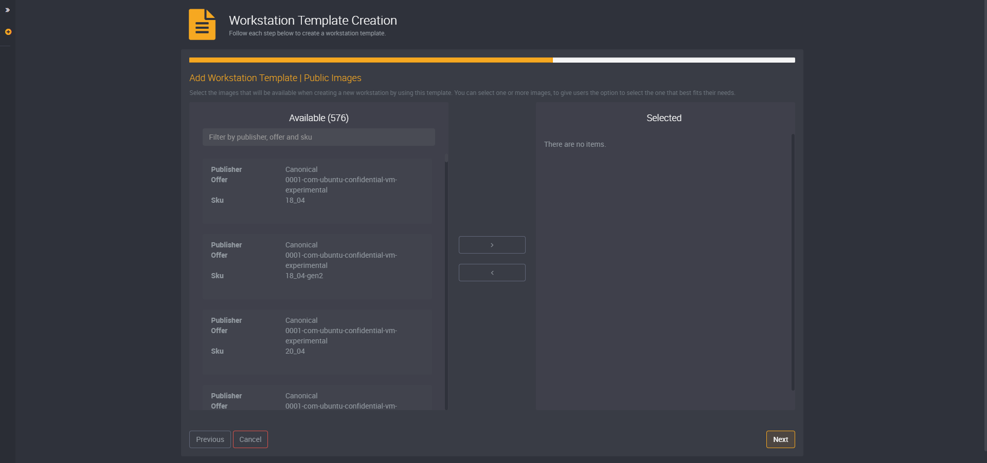 Workstation template