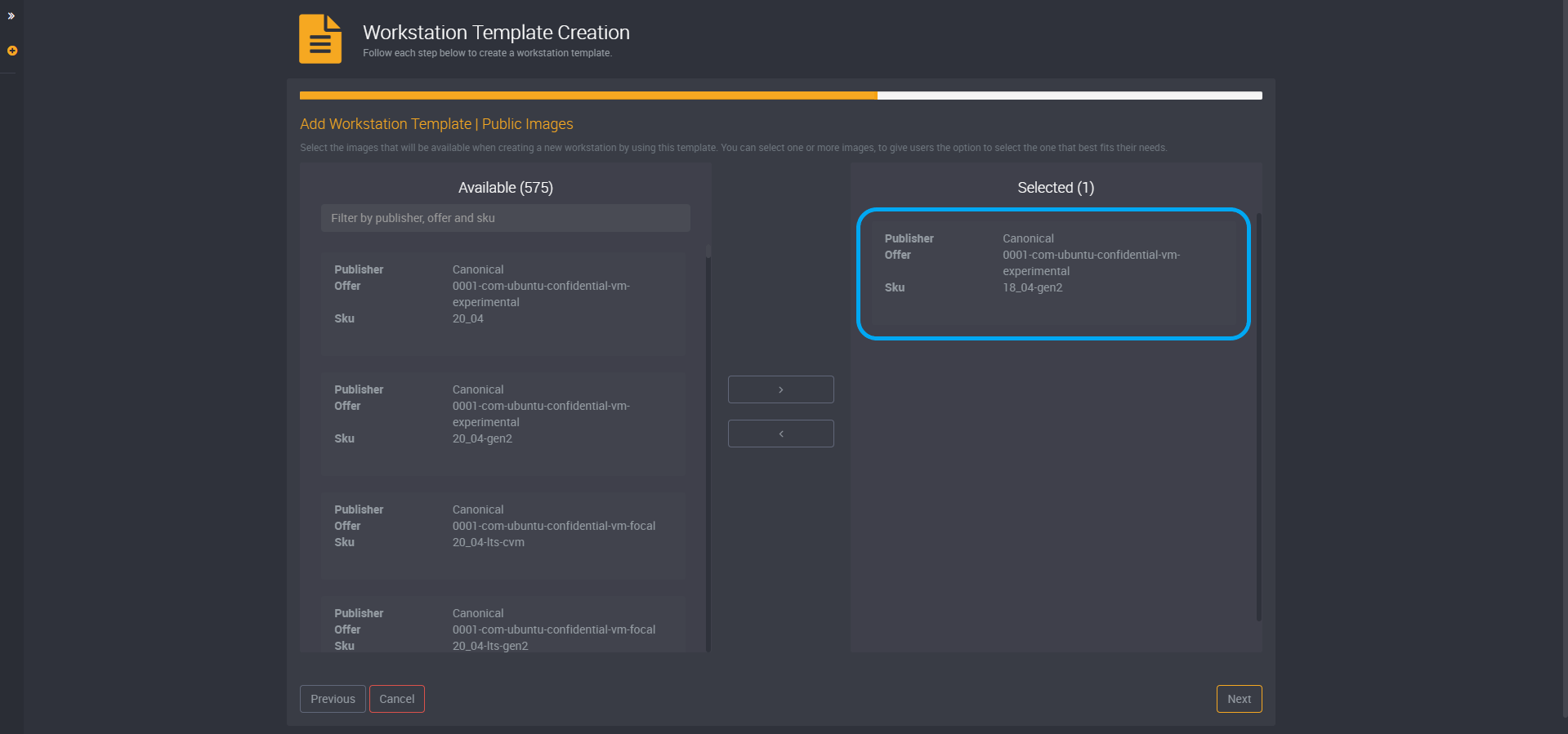 Workstation template