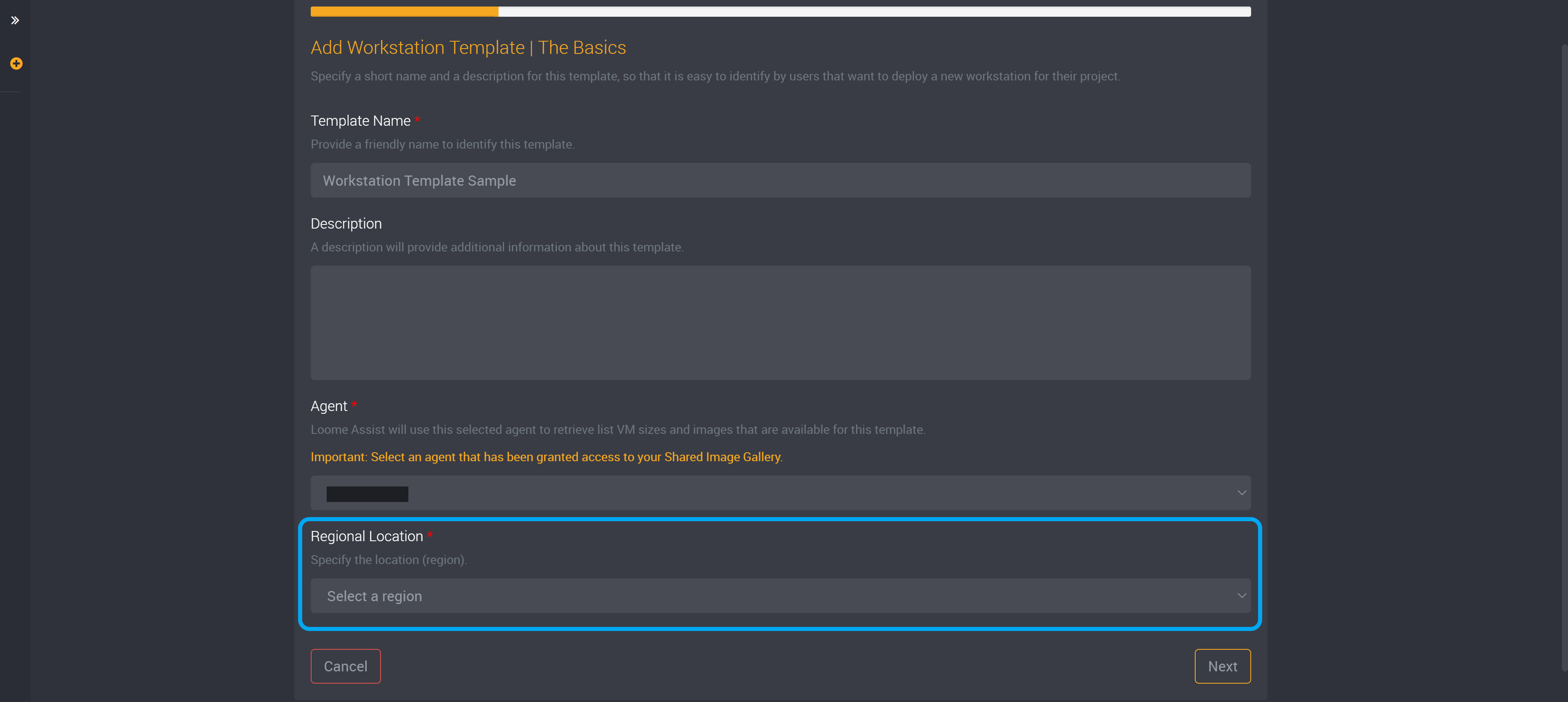 Workstation template