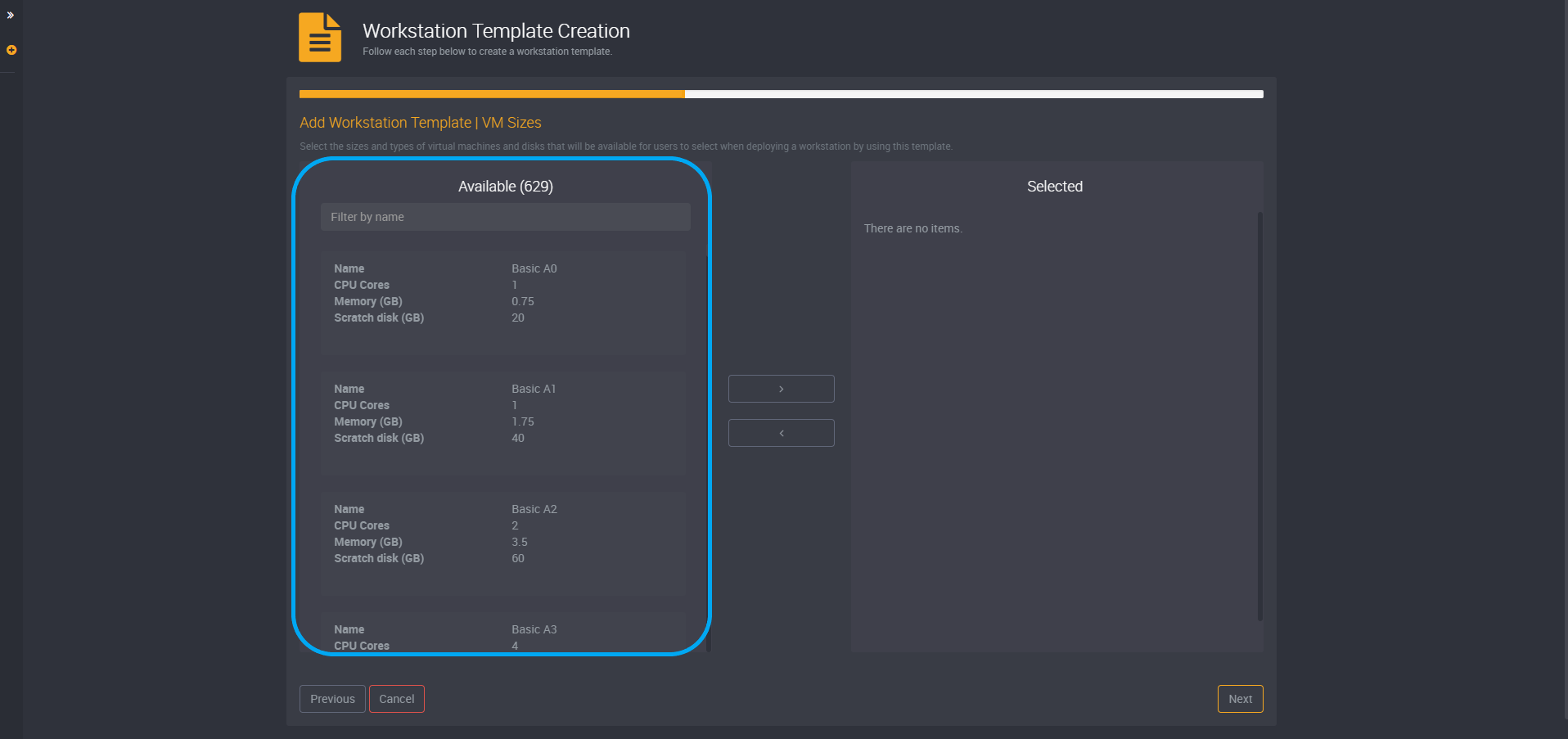 Workstation template