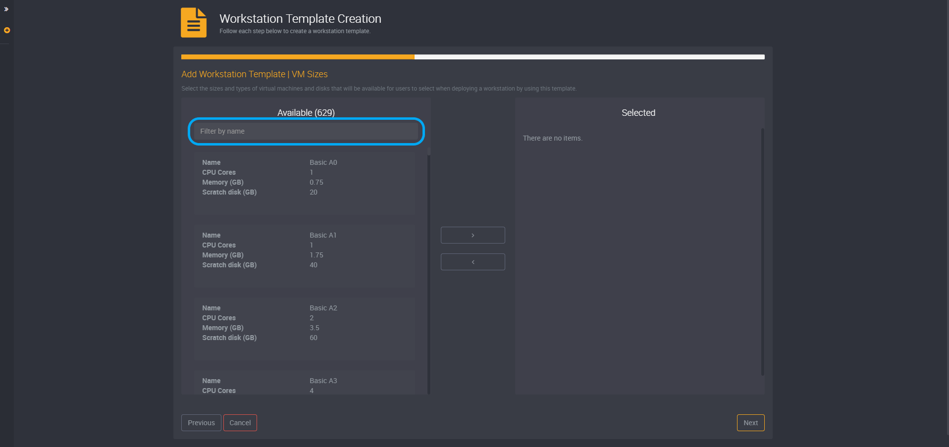 Workstation template