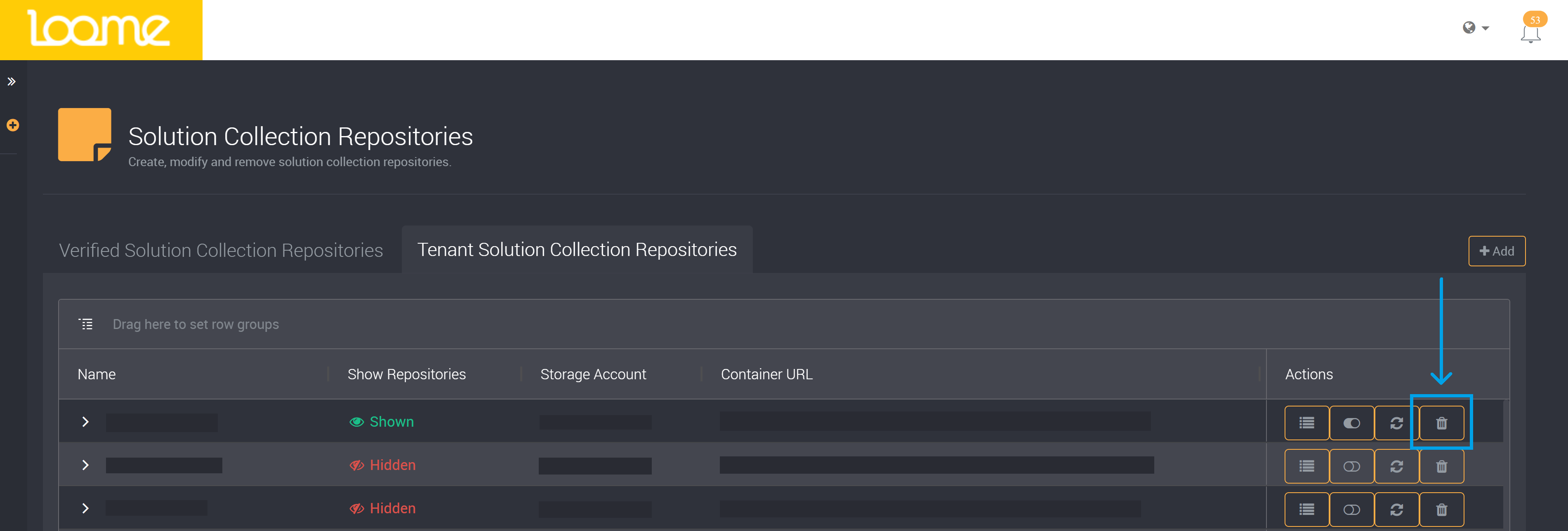 Delete a solution collection repository