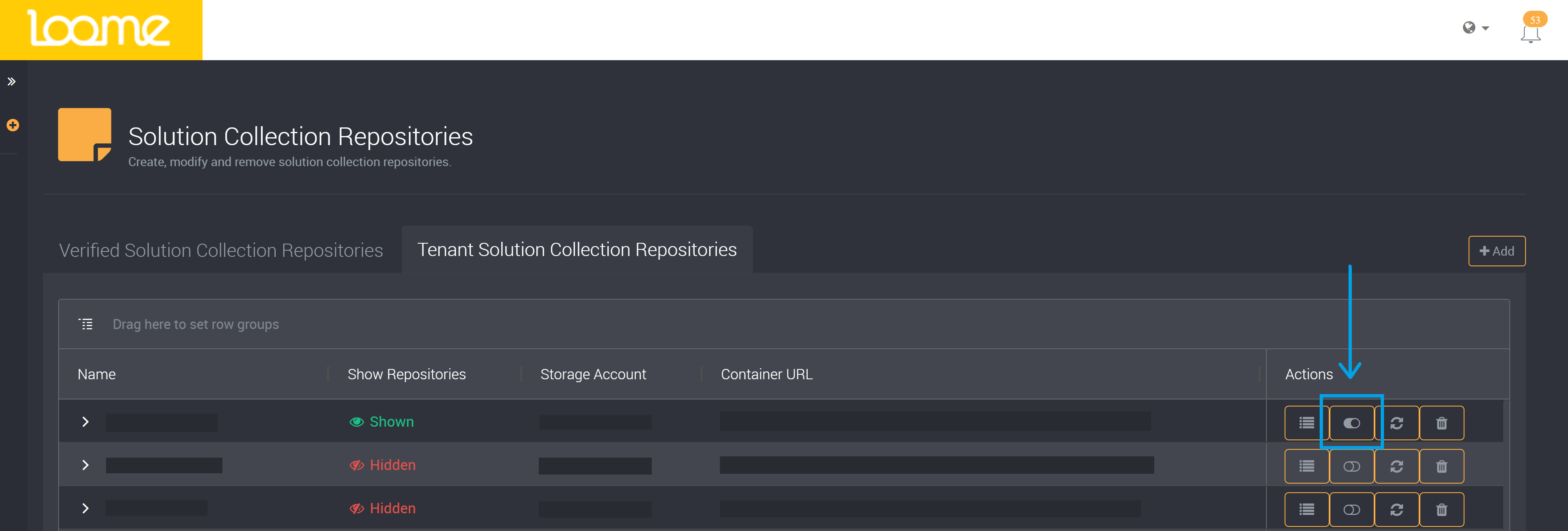 Hide solution collection repository