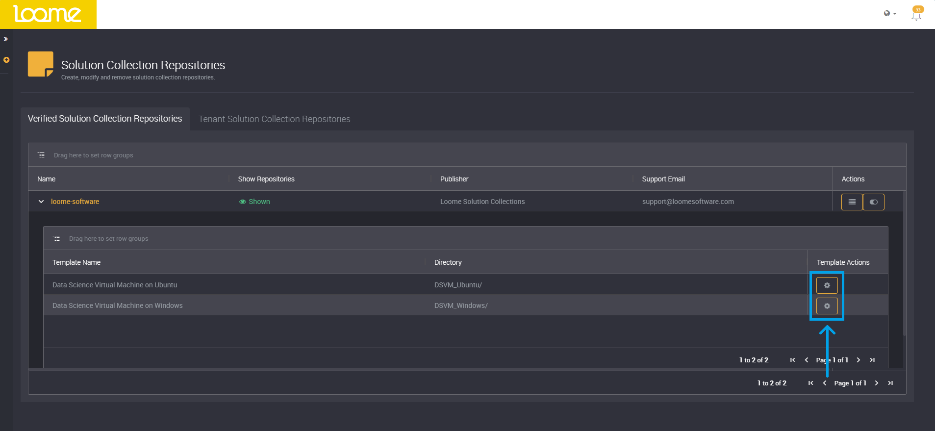 Solution collection repository