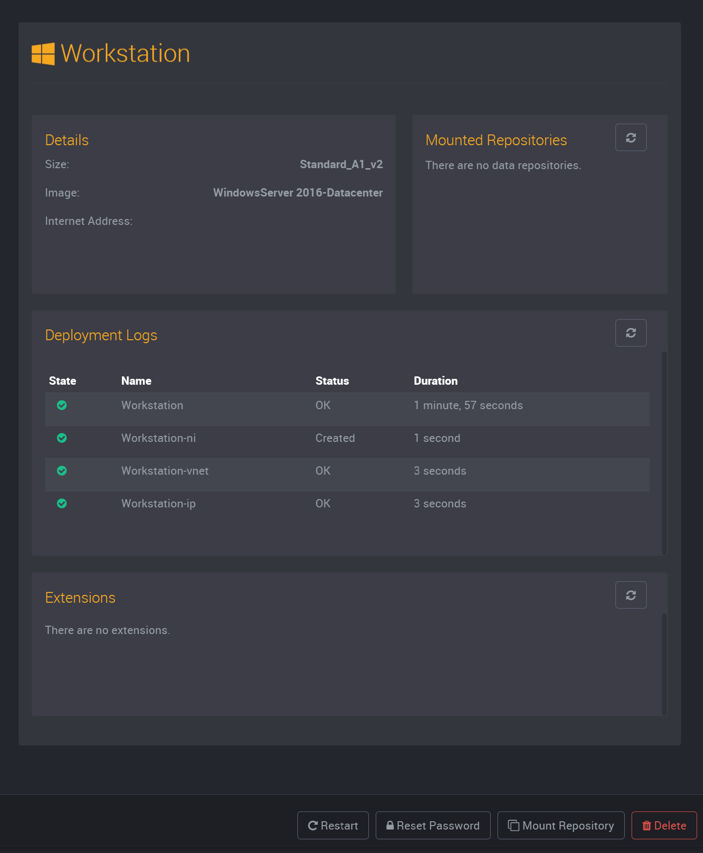 Workstation details