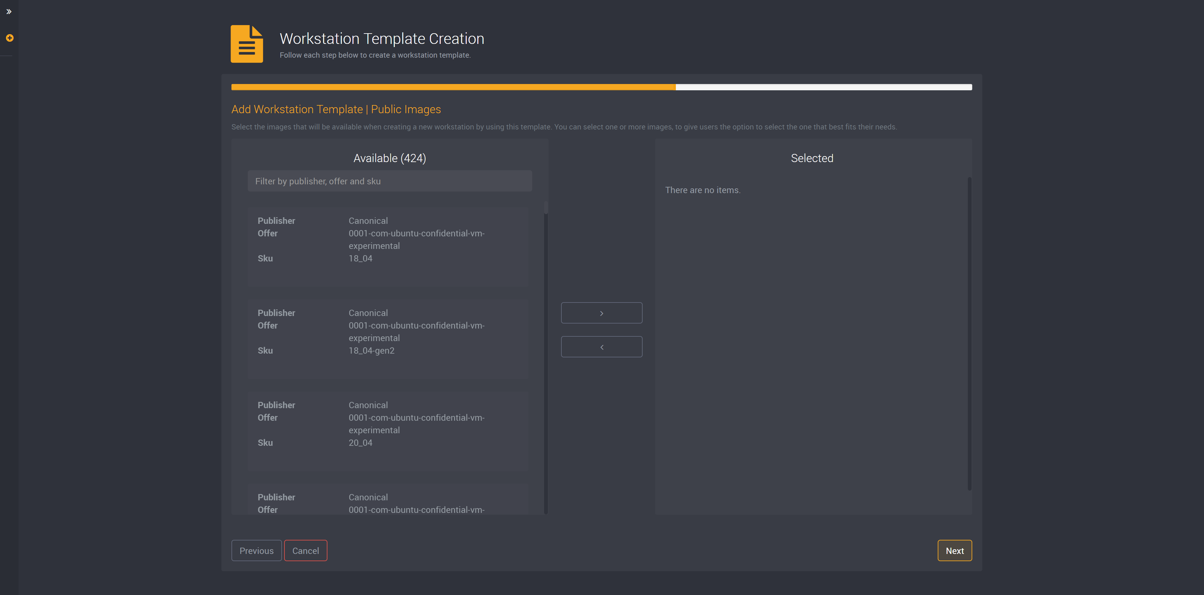 Workstation template