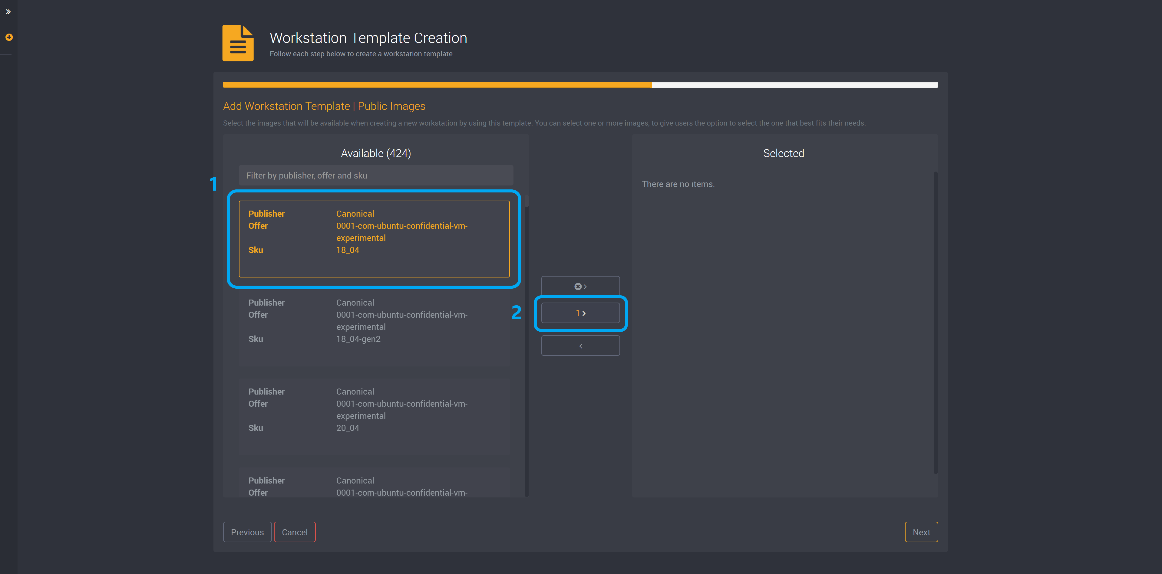 Workstation template