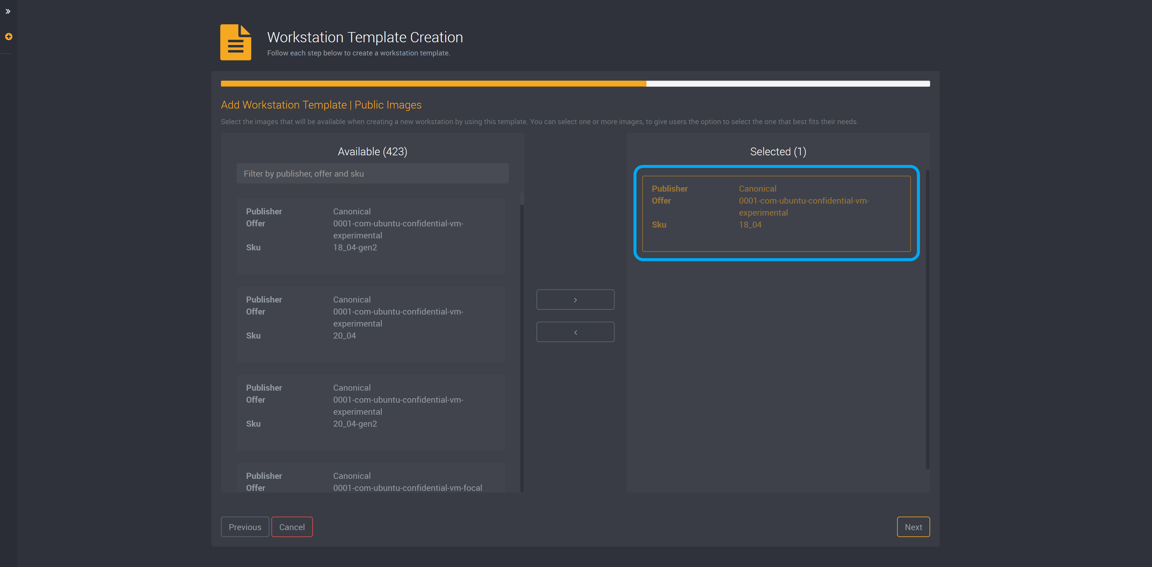 Workstation template