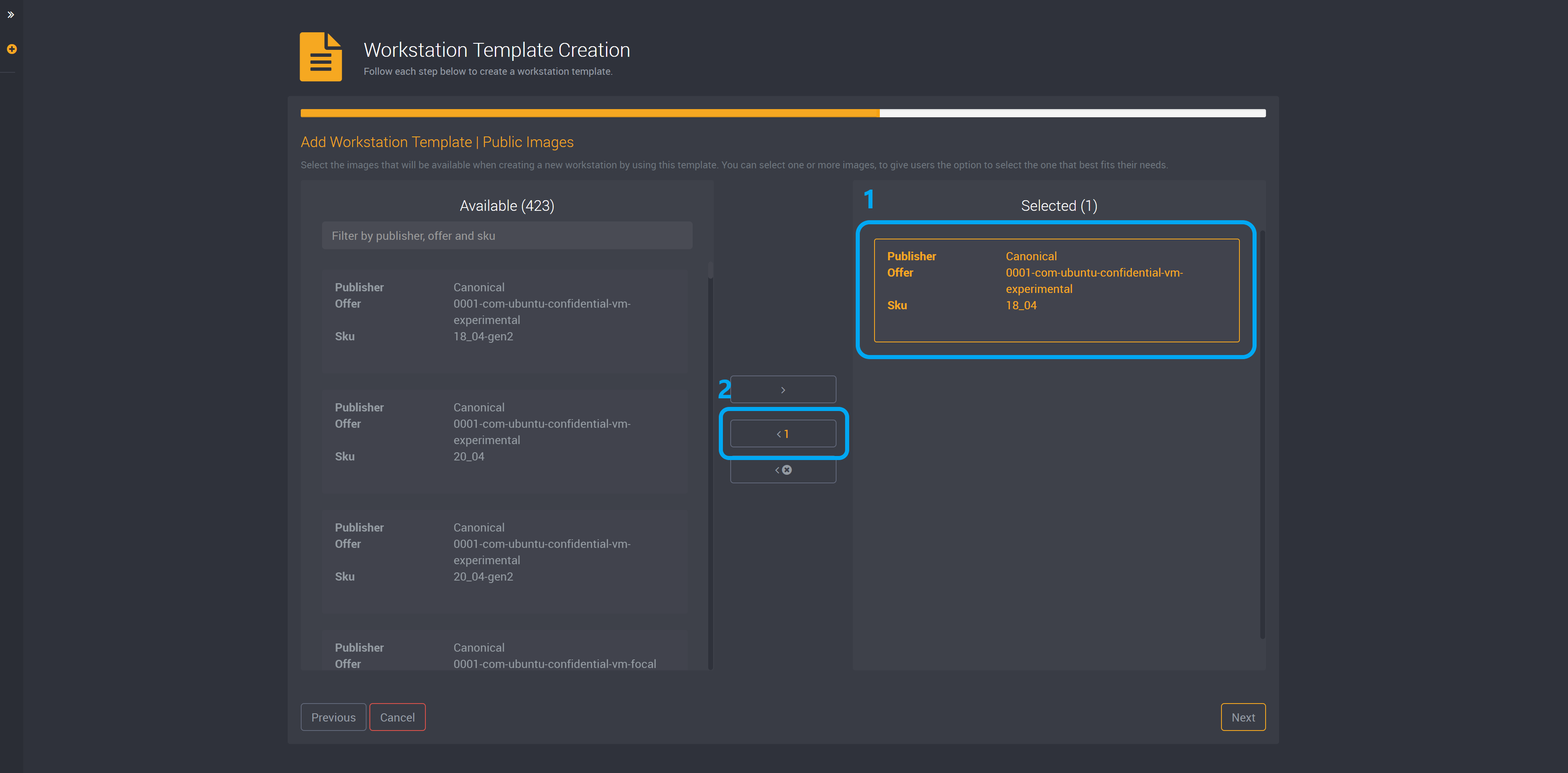 Workstation template