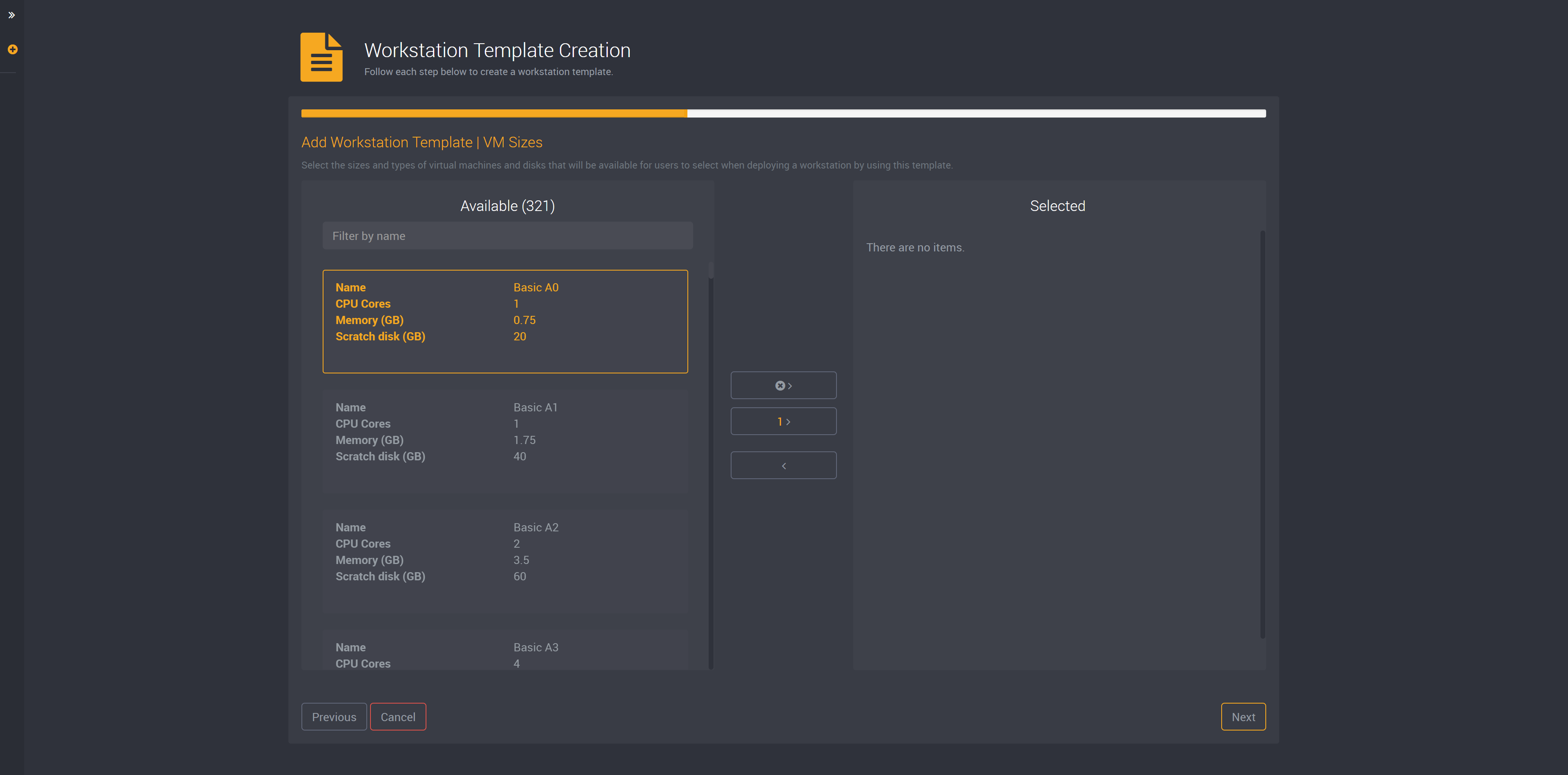 Workstation template