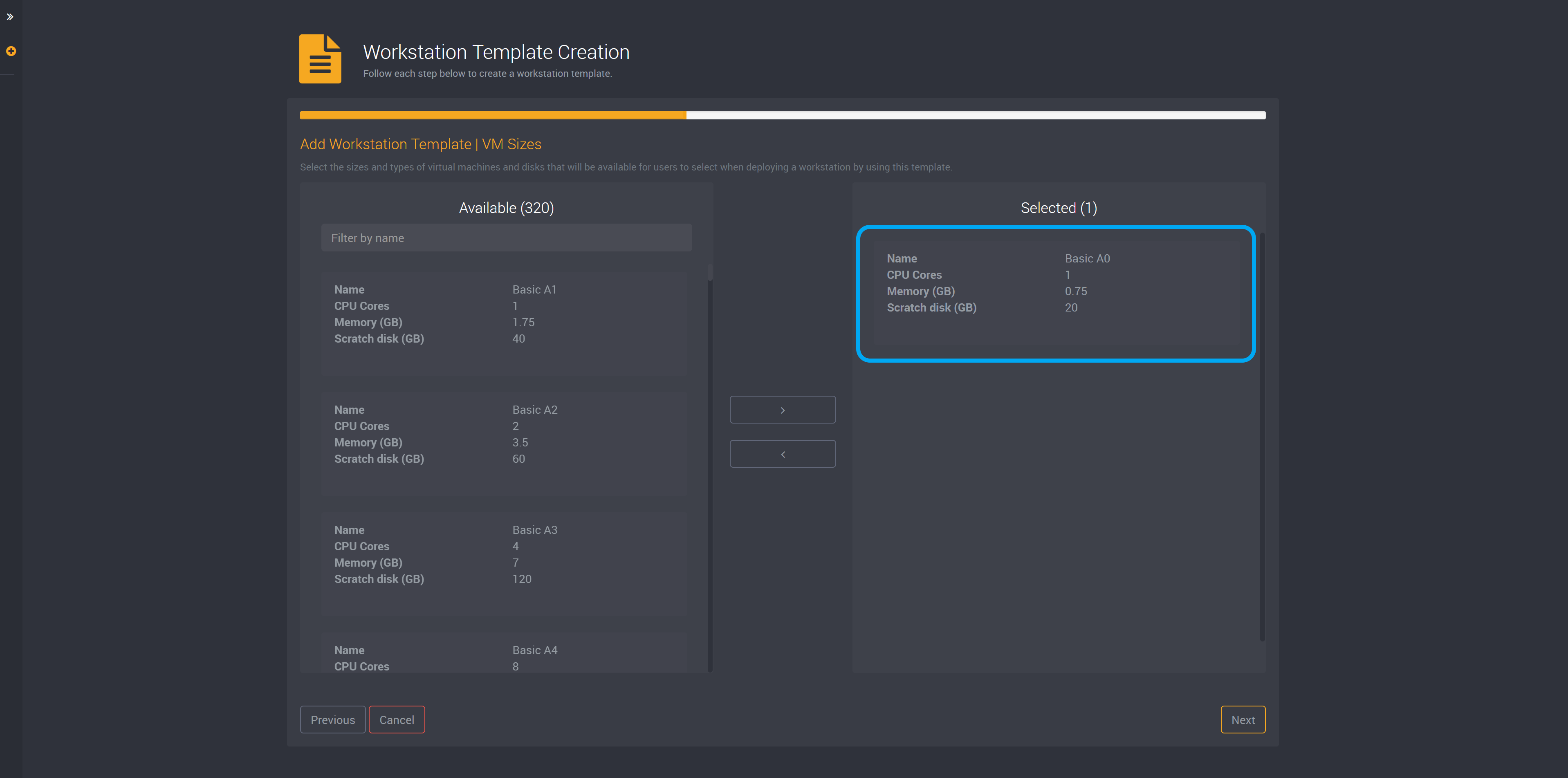 Workstation template