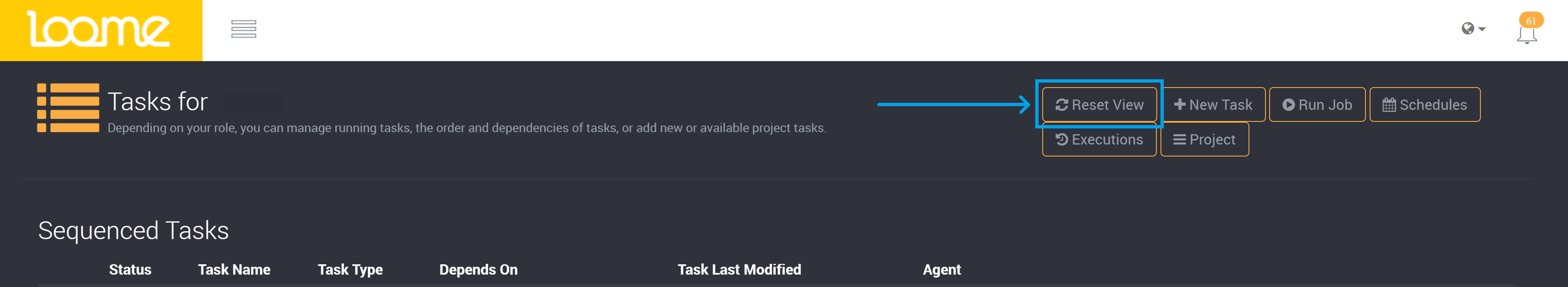 reset available task filters