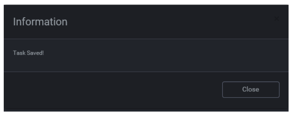 Information: Task saved!