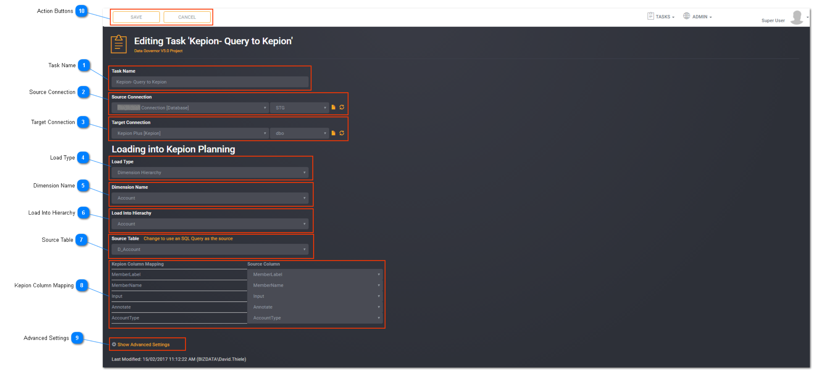 Load Dimension Hierarchy