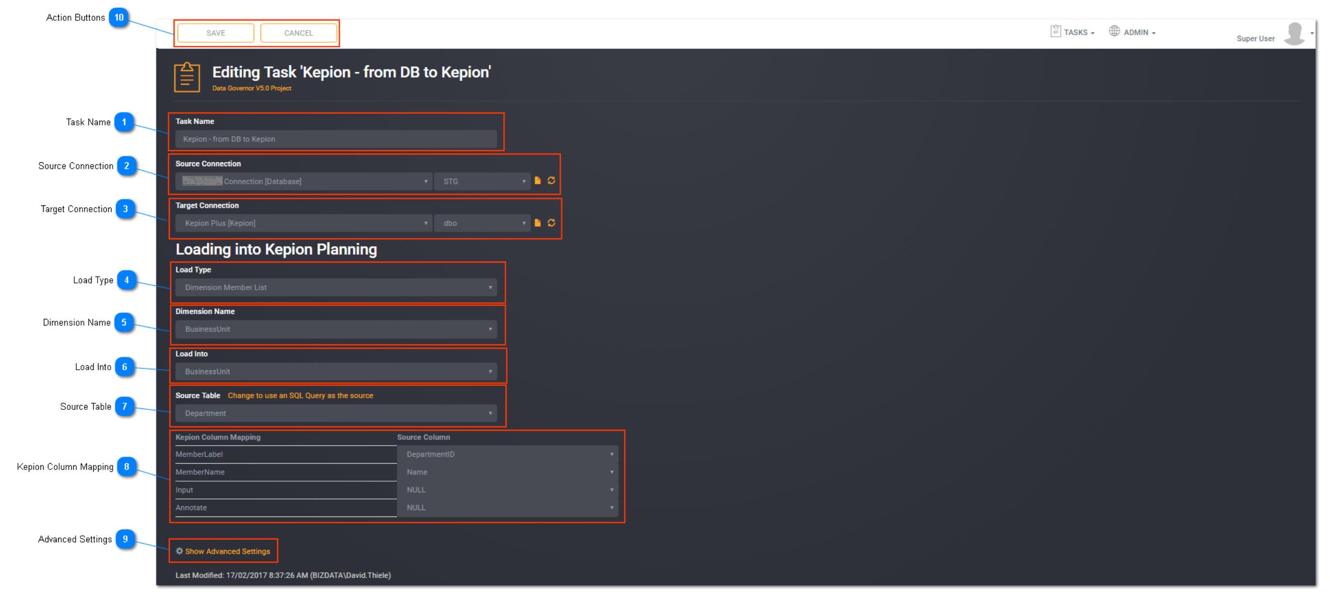 Load Dimenision Member List