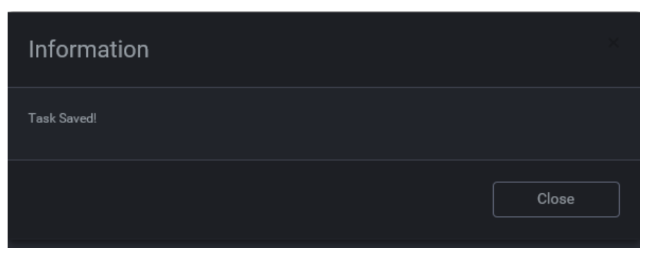 Information: Task saved!
