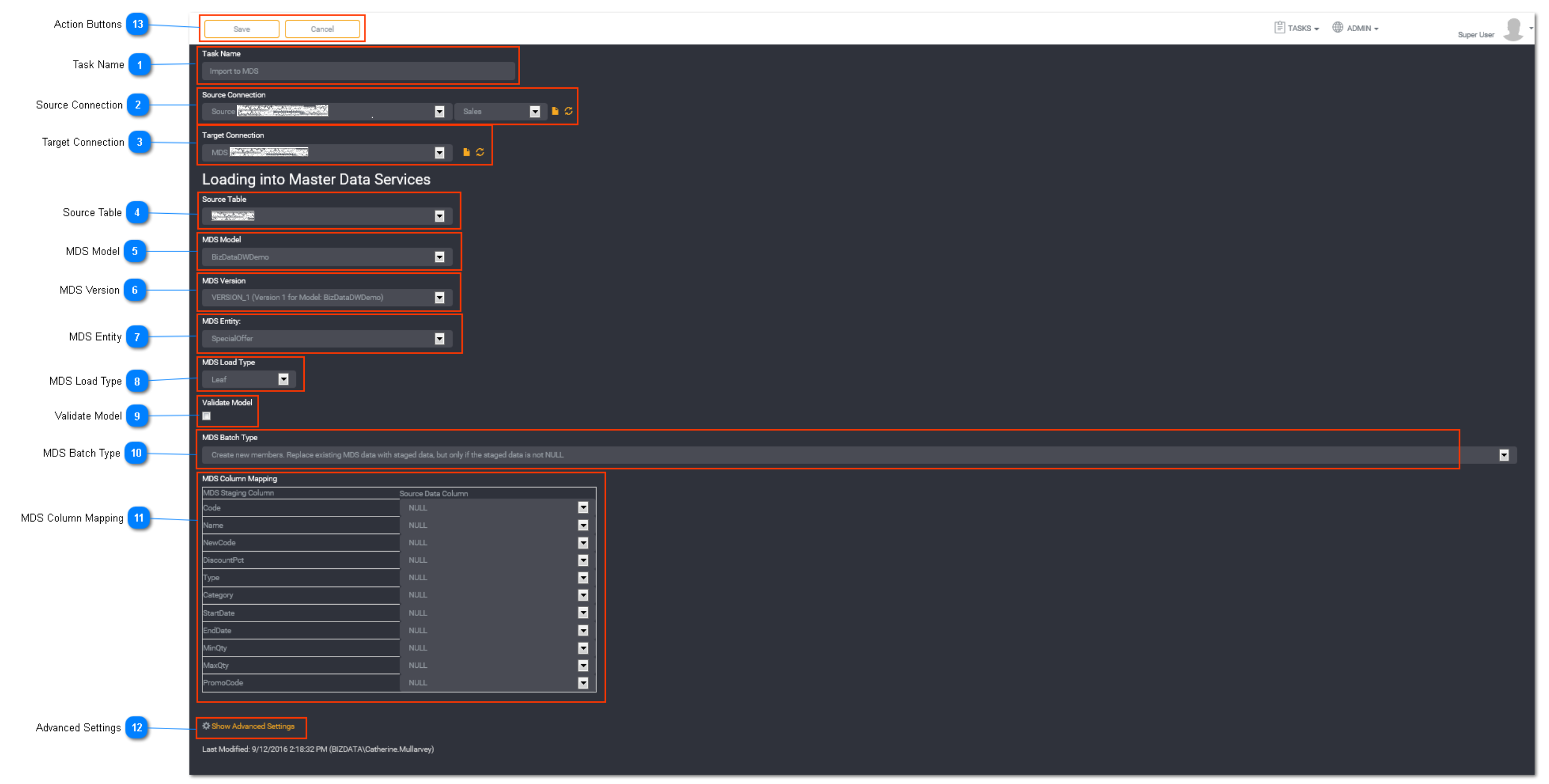 Adding a MDS task