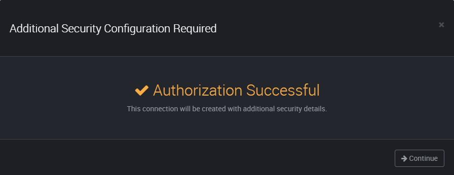 auth successful