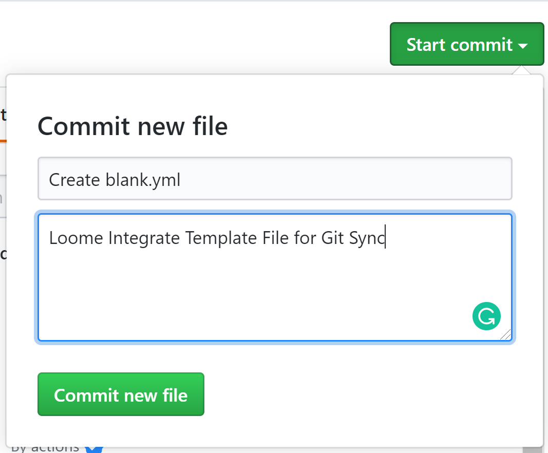 Start Commit