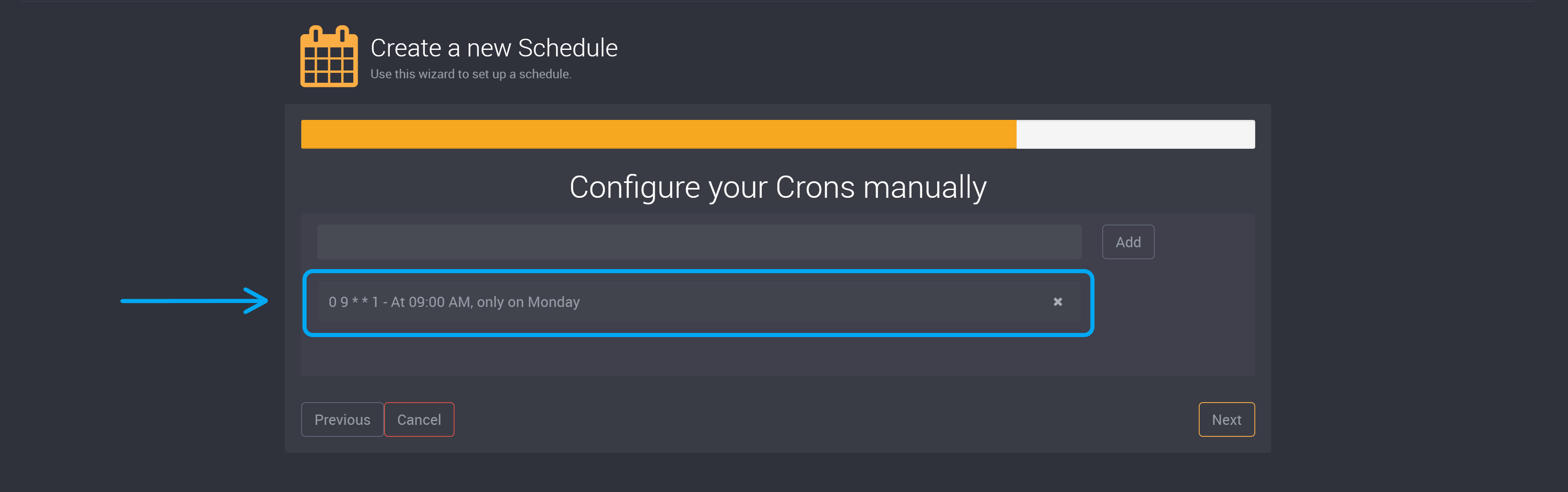 Added cron