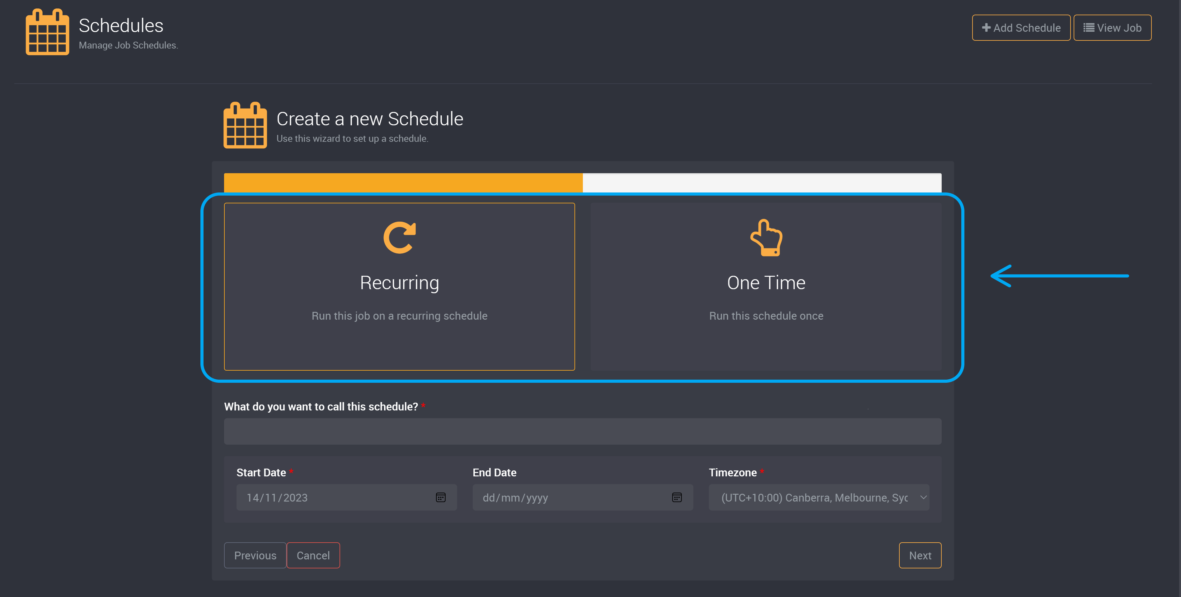 schedule types