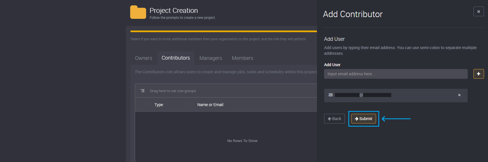 Add users to project roles