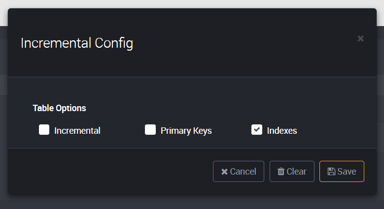 inc config modal