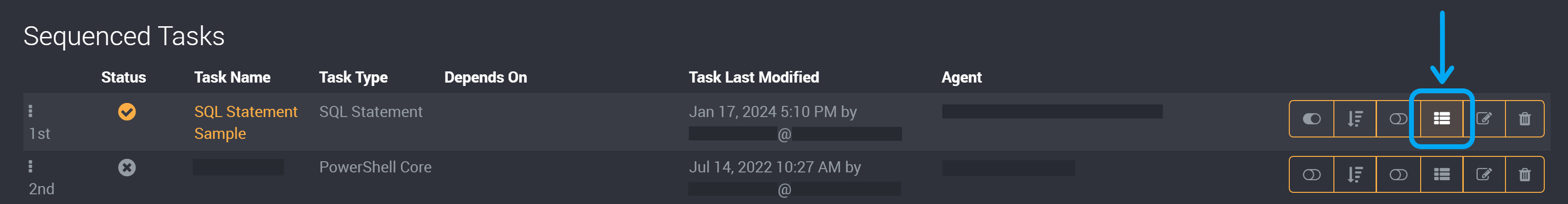 Parameters fields