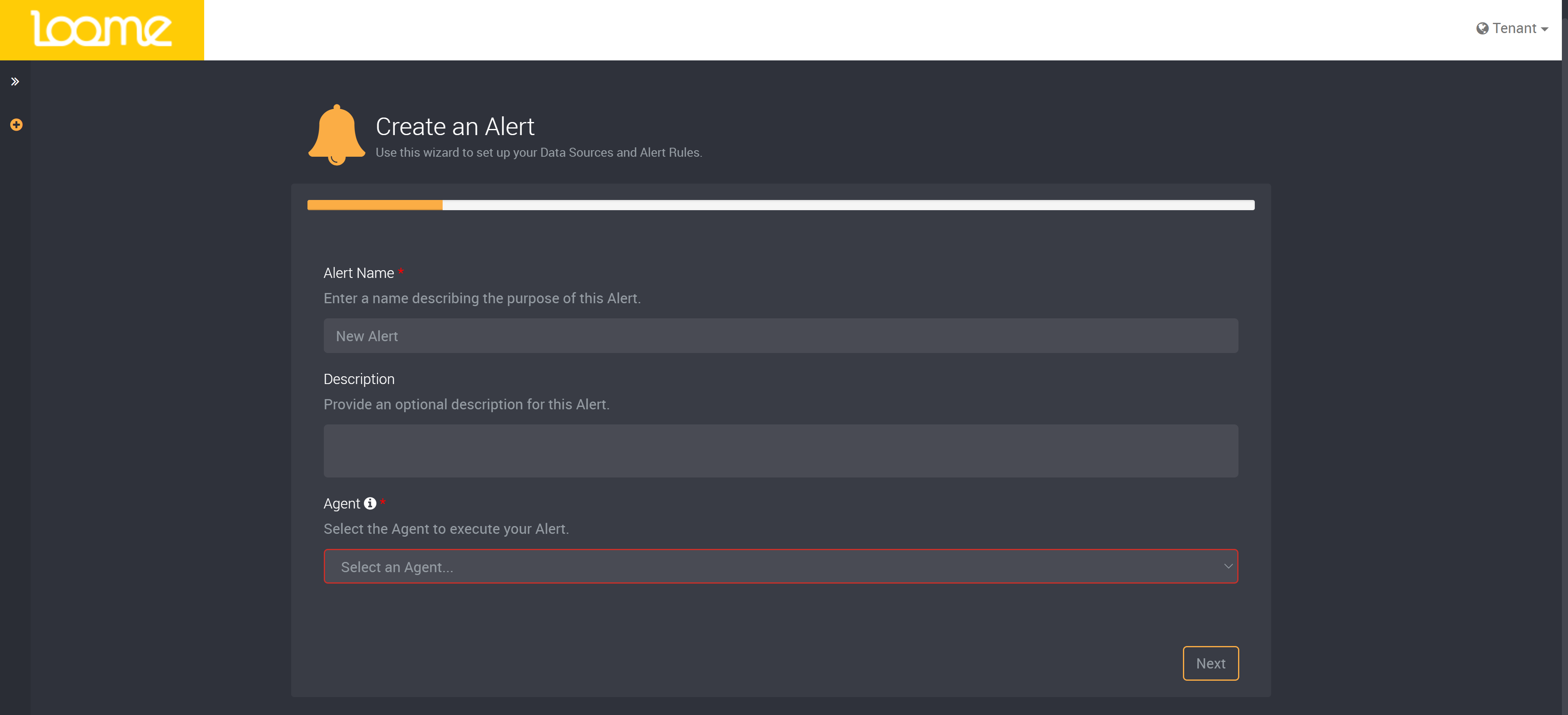 Select a name and agent for your rule