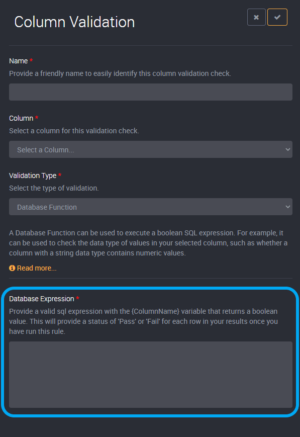 Provide a database function