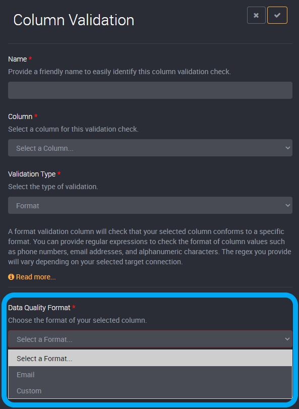 Choose a format type