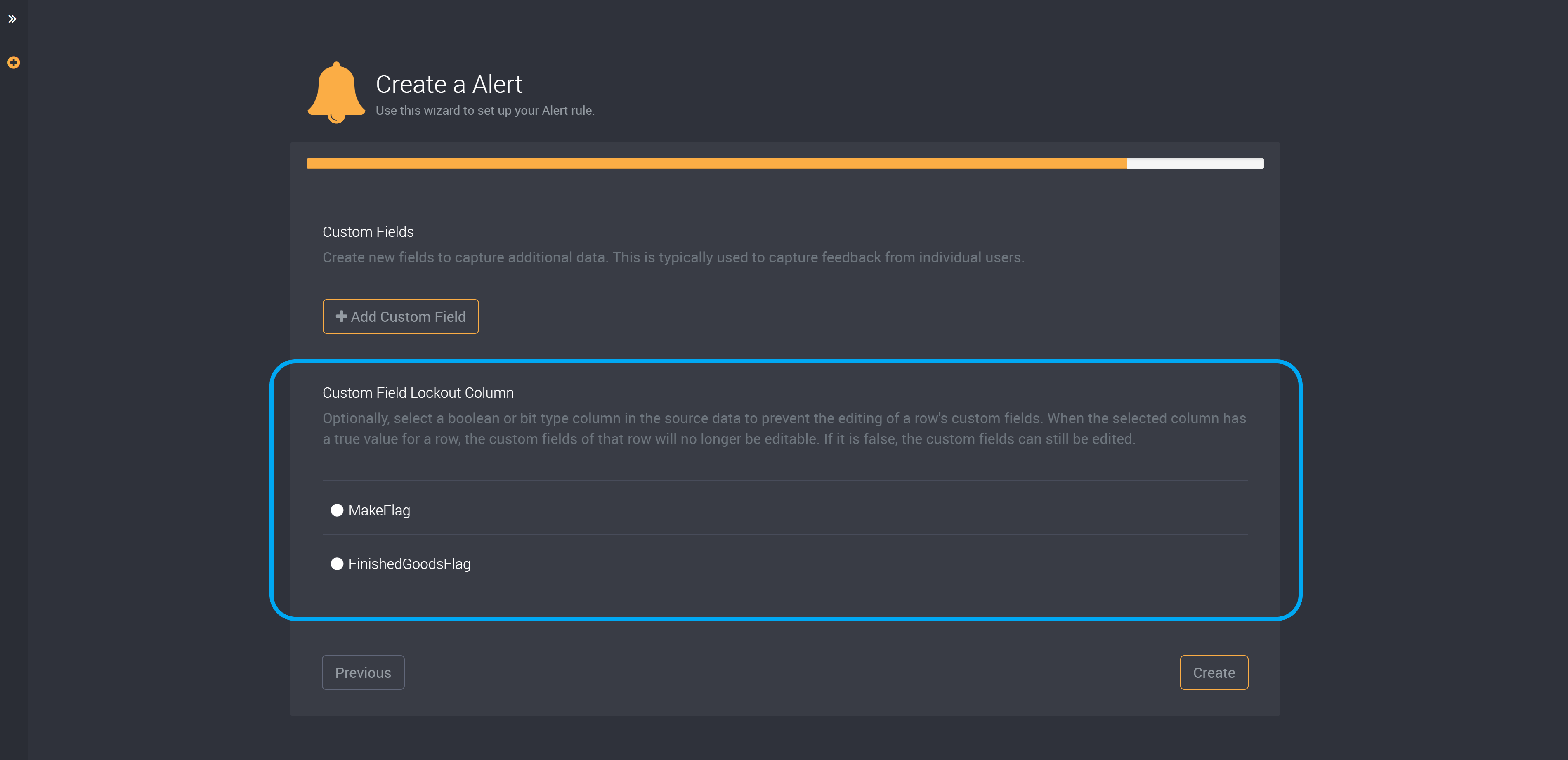 Lockout custom fields