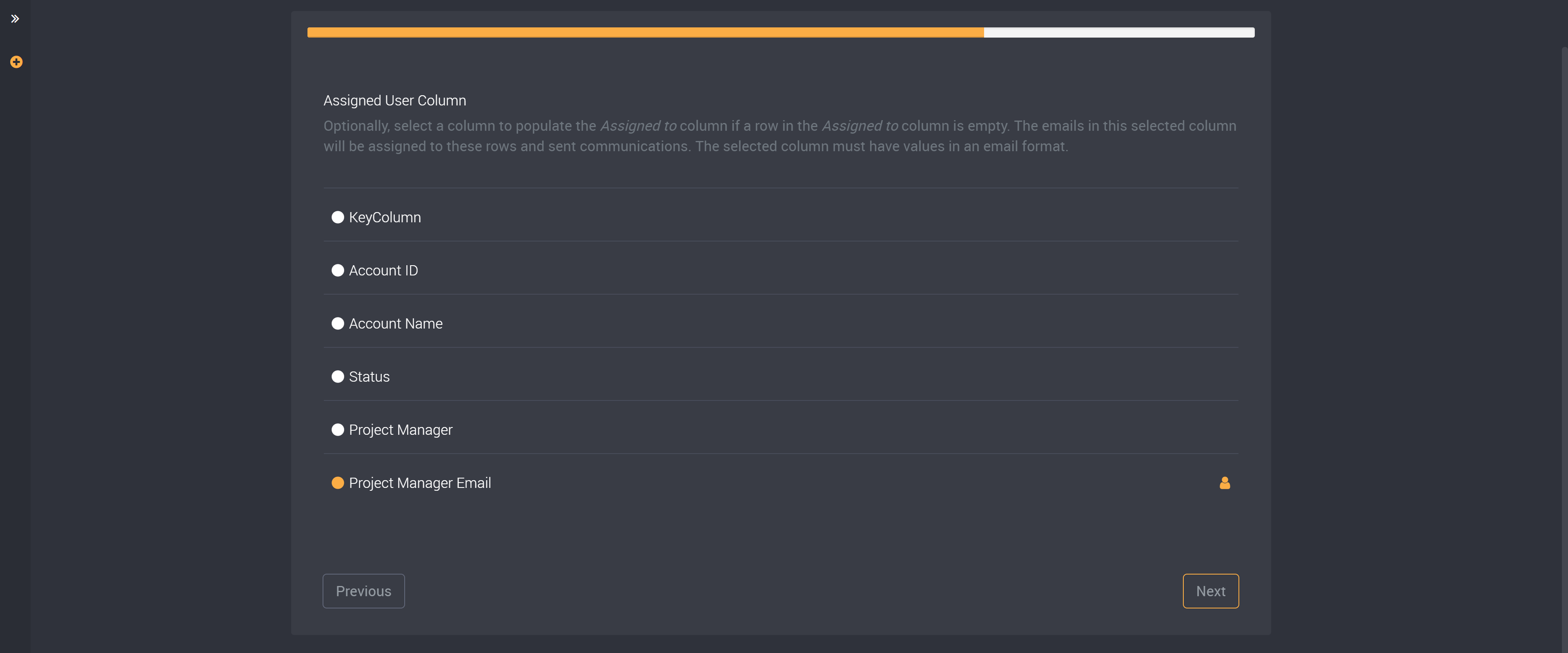 Select an assignee column