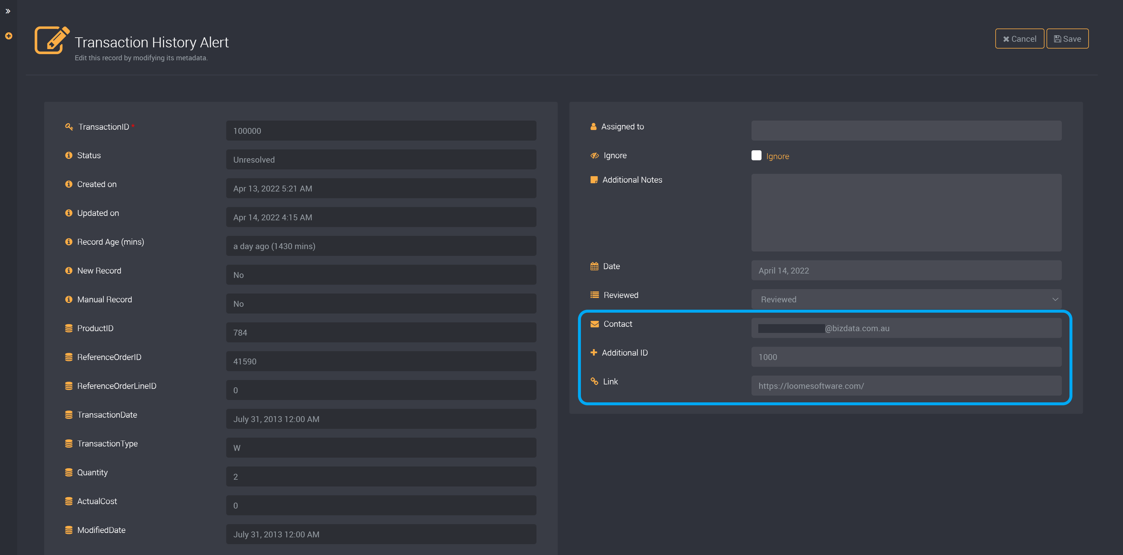 Number, email, and list custom fields