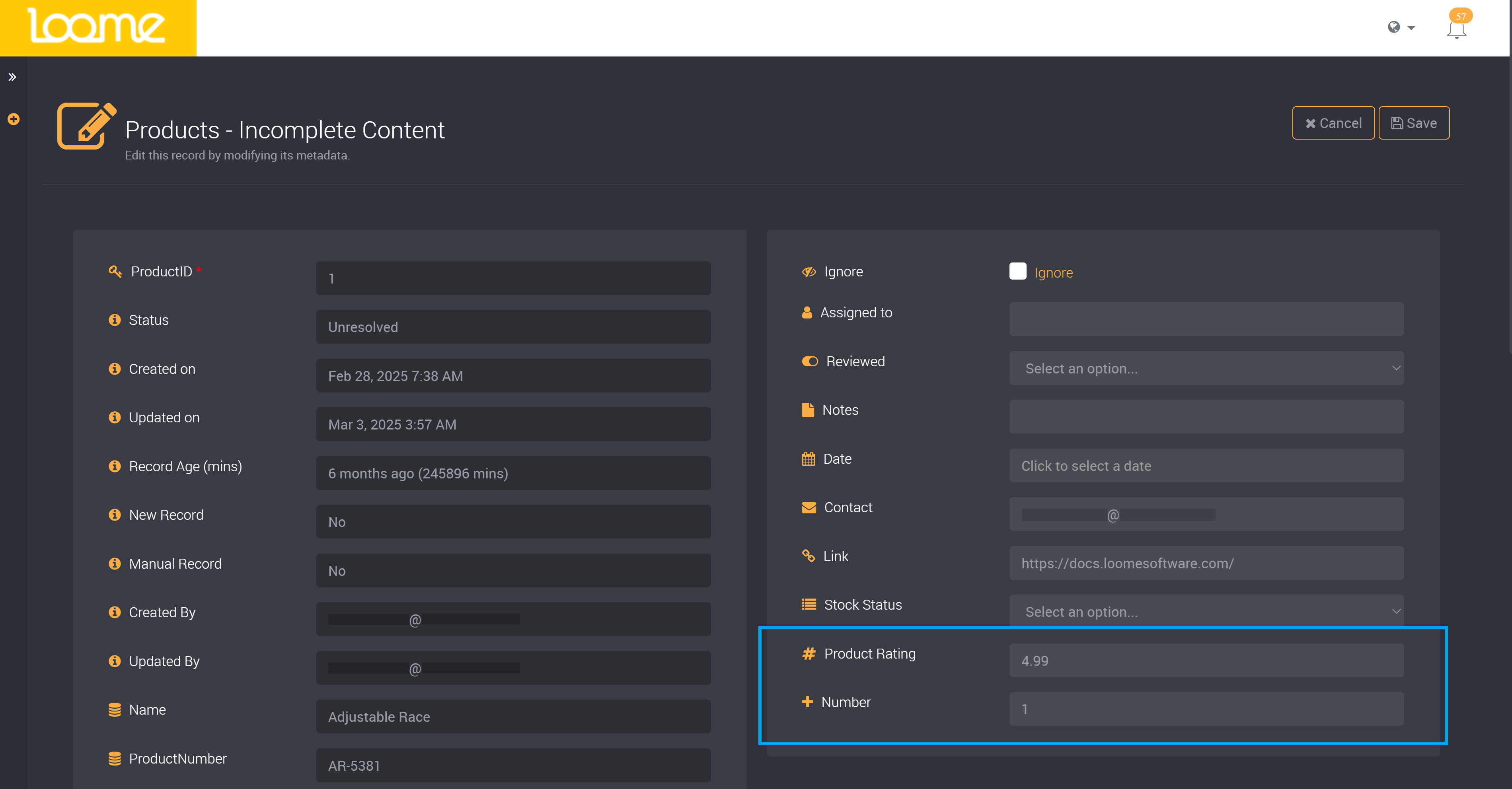 Number and decimal custom fields