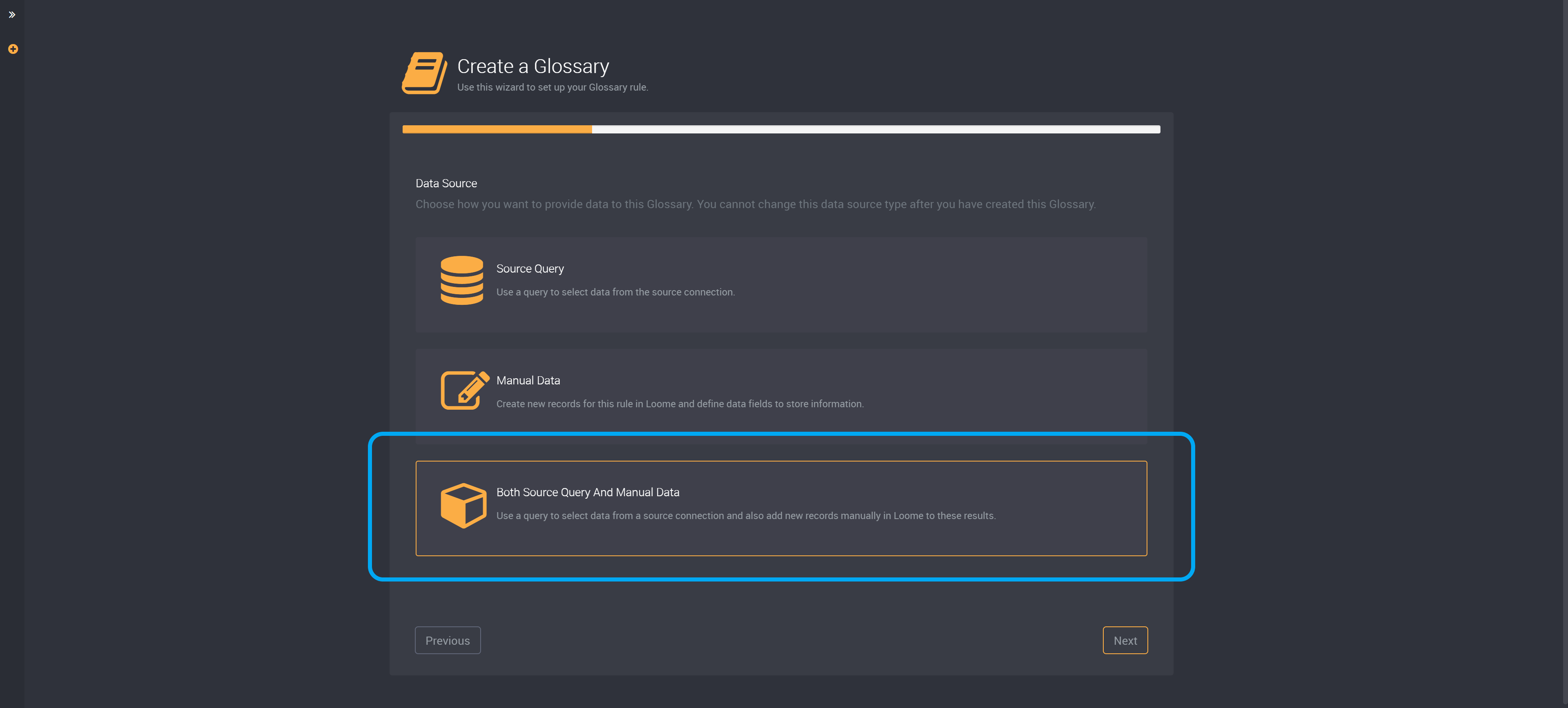 Source Query and Manual Data