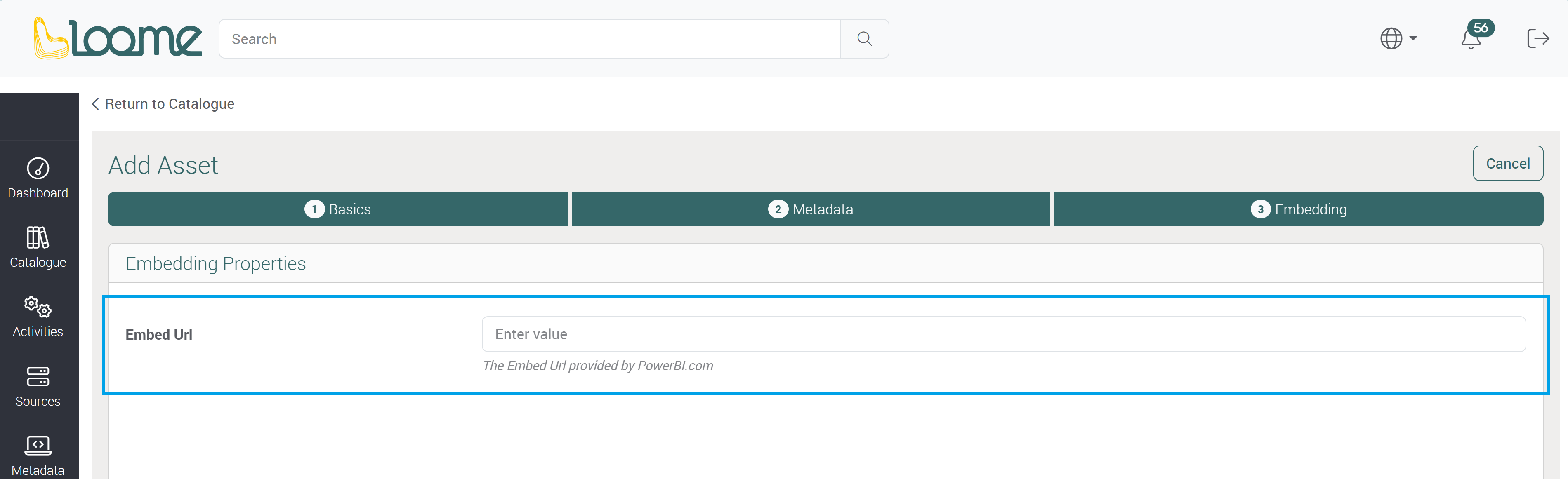 Add an embed URL