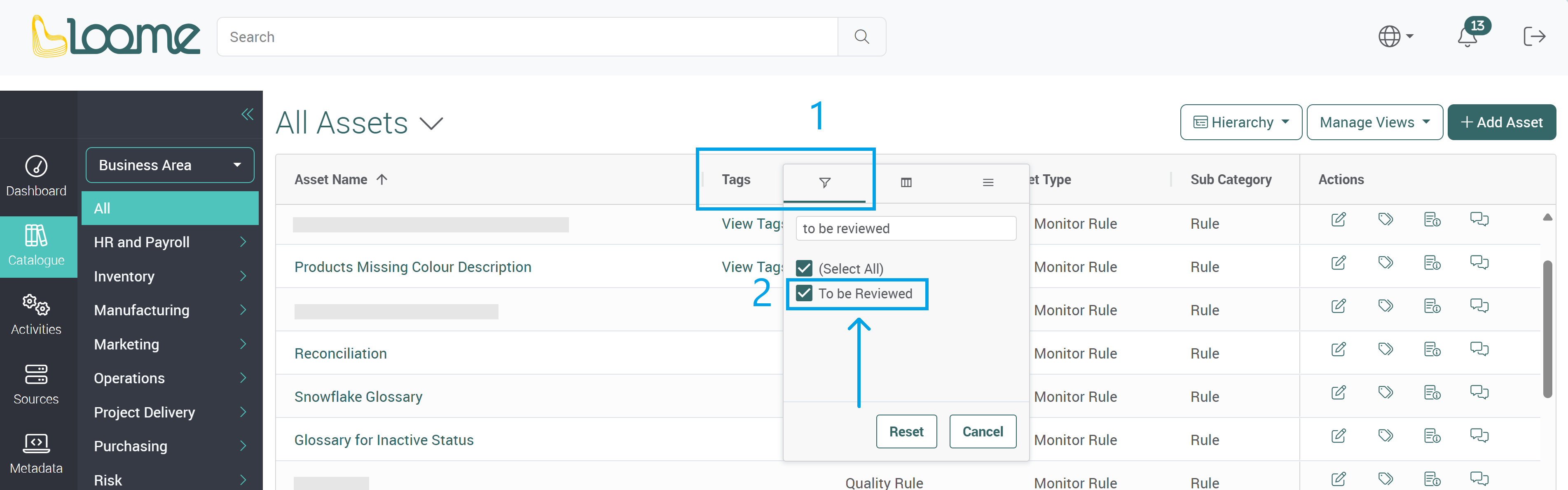 Added tag in filter