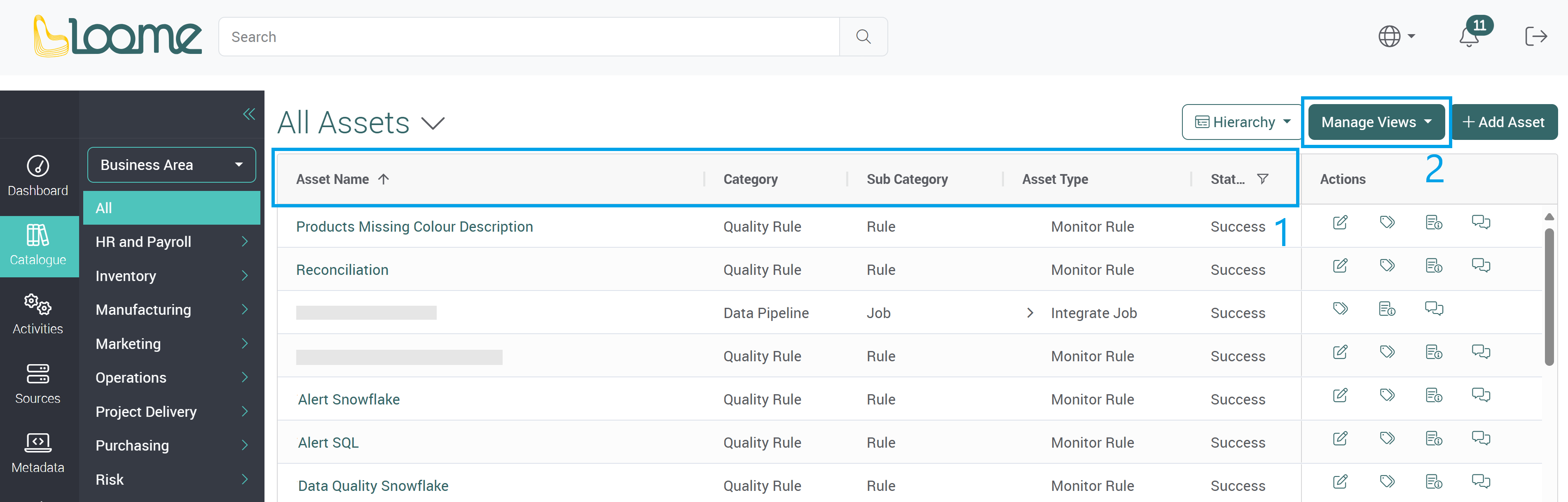 Apply filter and then click manage views
