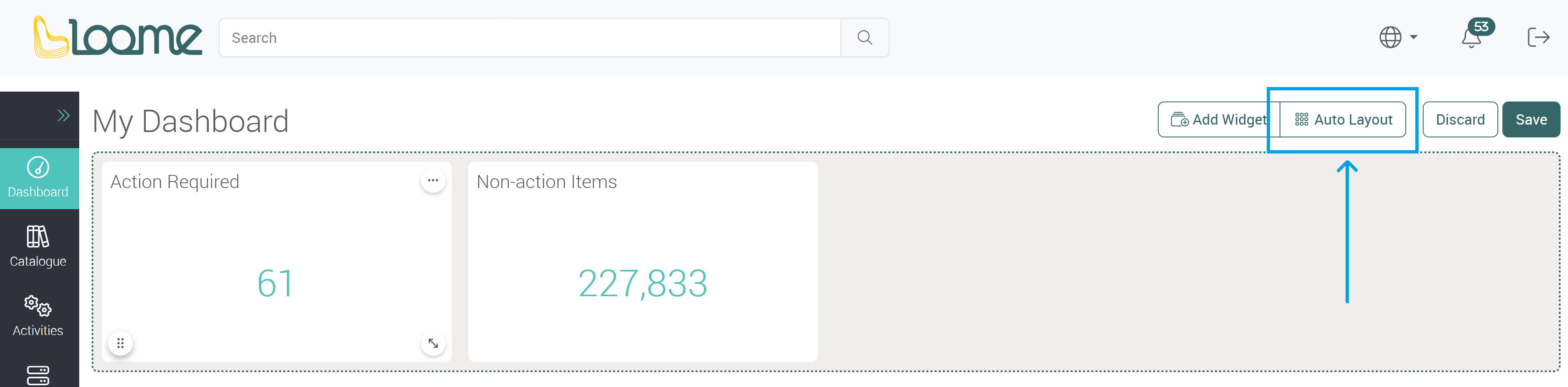 Auto layout button