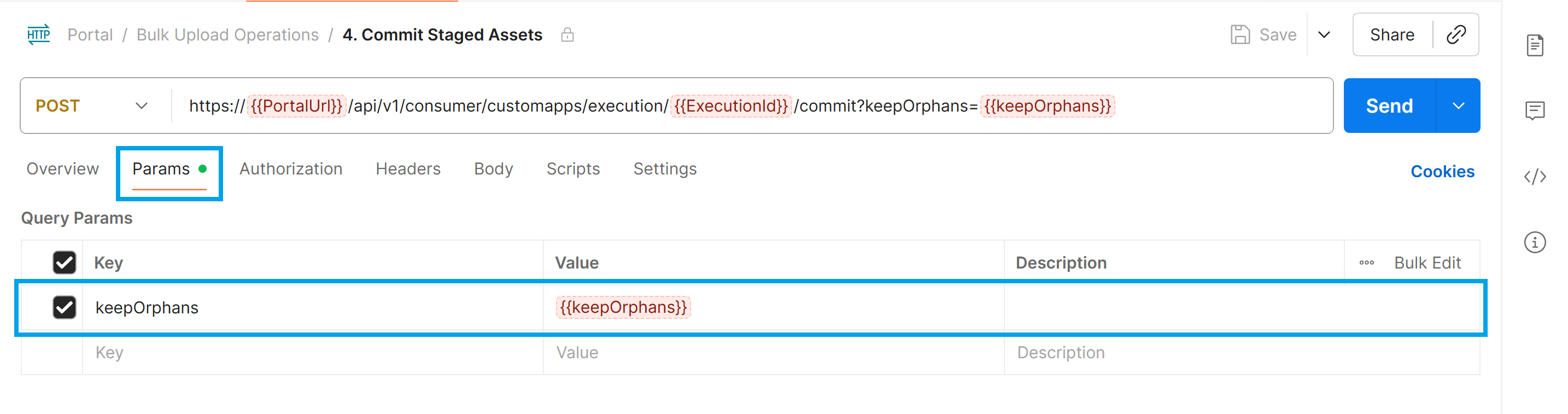 Commit staged assets