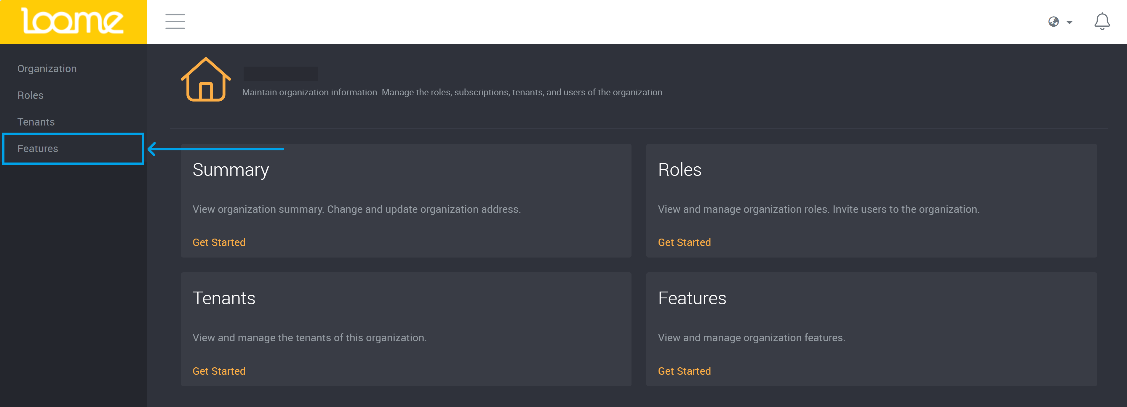 Features section