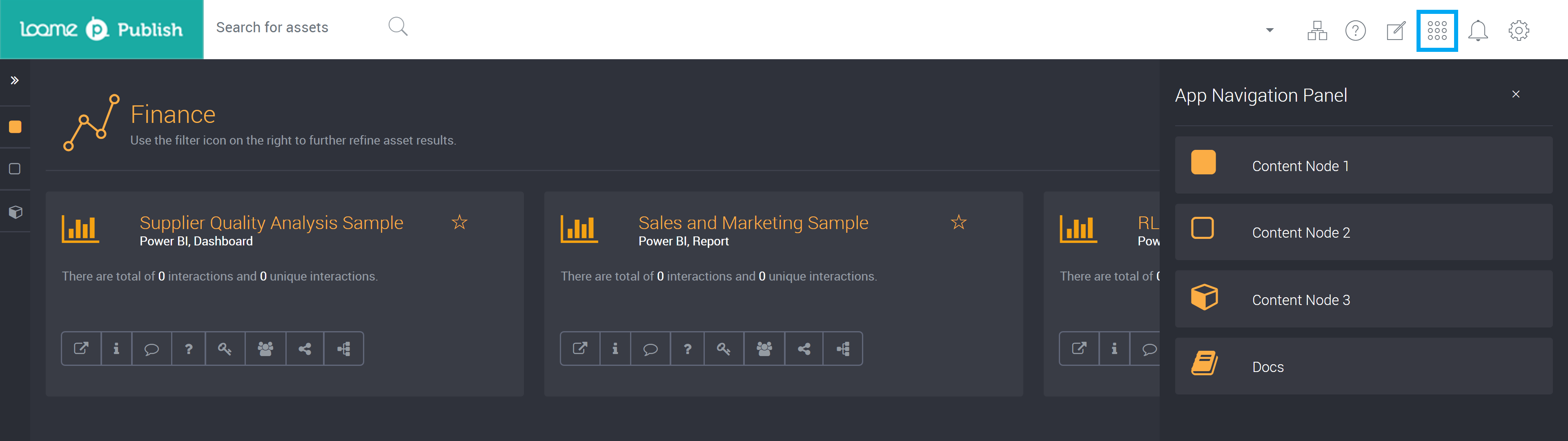 Functions in the Control Node :: Loome Publish Documentation